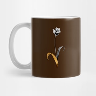 Black and Gold Leaf - Didier's Tulip - Vintage Botanical Mug